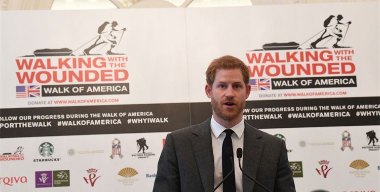 Image for Walking with the Wounded Event - ITV News - Walk Of America launch 2018 / (Prince Harry Speaking At Press Conference
 - Prince Harry Speaking At Press ConferenceArmy  donations - Forces charity
 )