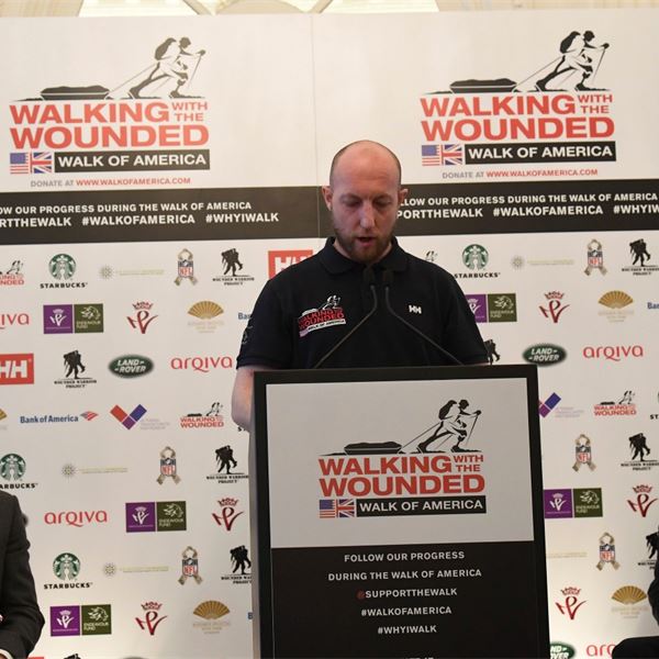 Kev Carr Speaking At Press Conference - Kev Carr Speaking At Press ConferenceArmy  donations - Forces charity