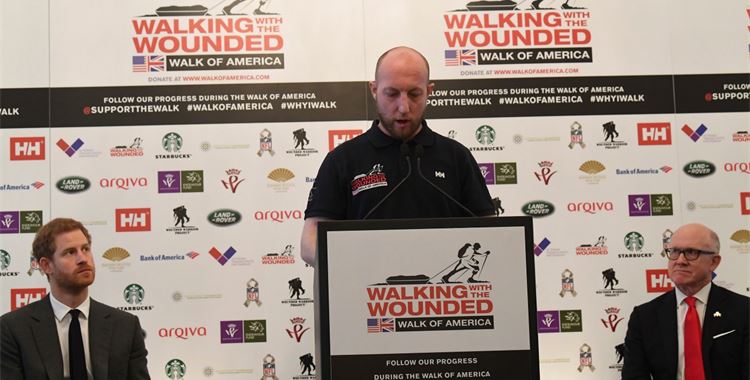 Image for Walking with the Wounded News - Kev Carr Speaking At The Launch Of The Walk Of America 2018 / (Kev Carr Speaking At Press Conference
 - Kev Carr Speaking At Press ConferenceArmy  donations - Forces charity
 )