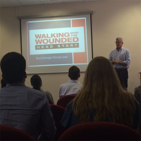 Walking With The Wounded's clinical lead Rod Eldridge speaks at the Vererans Day held at RAF Henlow - Walking With The Wounded's clinical lead Rod Eldridge speaks at the Vererans Day held at RAF Henlow - Veterans mental health charity