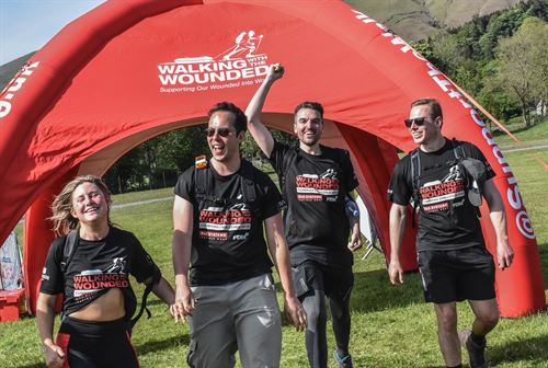 Cumbrian Challenge 2018 - Celebration - Cumbrian Challenge 2018 - Sprint finish for Walking With The Wounded's charity walk in the Lake DistrictBlesma - Royal British Legion