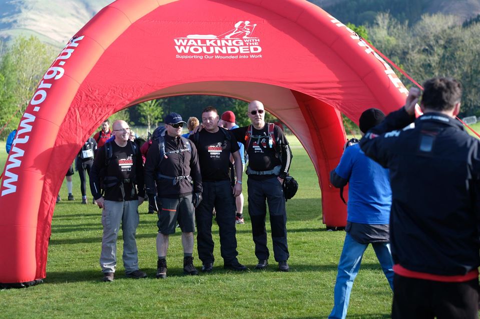 Walking with the Wounded's 2015 Cumbrian Challenge - Finish line of the 2015 Cumbrian Challenge organised by WWTW - Ptsd soldiers charity