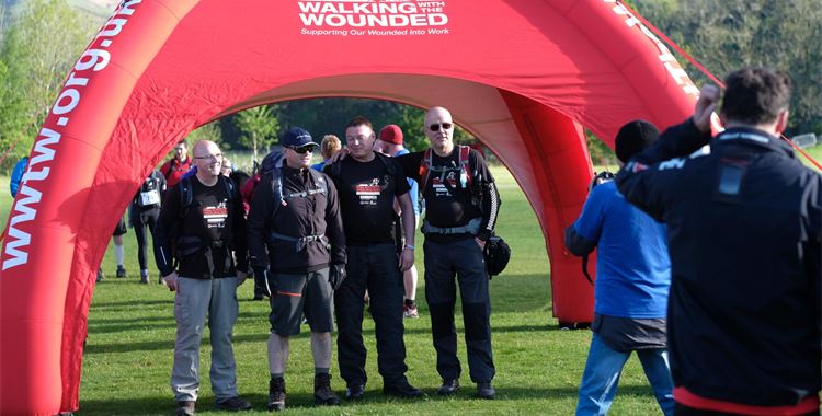 Image for Walking with the Wounded Event - Cumbria 2018: Best team names? / (Walking with the Wounded's 2015 Cumbrian Challenge
 - Finish line of the 2015 Cumbrian Challenge organised by WWTW - Ptsd soldiers charity
 )