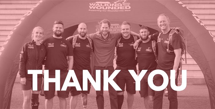 Image for Walking with the Wounded News - Thank you to The Veterans Foundation / (Thank You Header
 - Thank You Header - Military charity
 )
