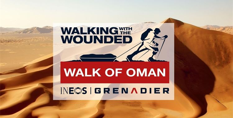 Image for Walking with the Wounded Event - Walking With The Wounded Announces  INEOS Automotive as Lead Partner  for the Grenadier Walk of Oman  / (Ineos Grenadier Walk of oman
 - Ineos Grenadier Walk of oman 
 )