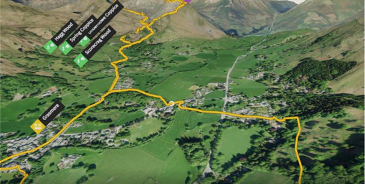 Image for Walking with the Wounded Event - 3D Flyby of Cumbrian Challenge / (3D Flybys Cumbrian Challenge
 -  Flyby image from Walking With The Wounded Cumbrian Challenge supporting veterans, provided by Ordnance SurveyMilitary charity - Injured veterans UK
 )