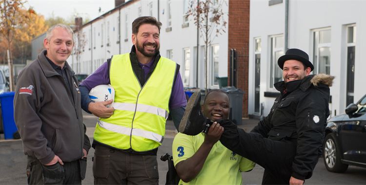 Image for Walking with the Wounded Event - BBC DIY SOS Showcases WWTW Canada Street  / ( (DIY SOS banner image
 - Nick Knowles and Walking With the Wounded - Army Benevolent Fund
 )