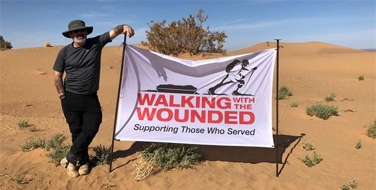 Image for Walking with the Wounded News - How to survive trekking across the Sahara Desert - Q+A with Chris, a WWTW IPS Support Worker / (Sahara Trek - Chris Carlisle
 - Sahara Trek in support of veterans - raising funds for Walking With The Wounded with a desert charity walk
 )